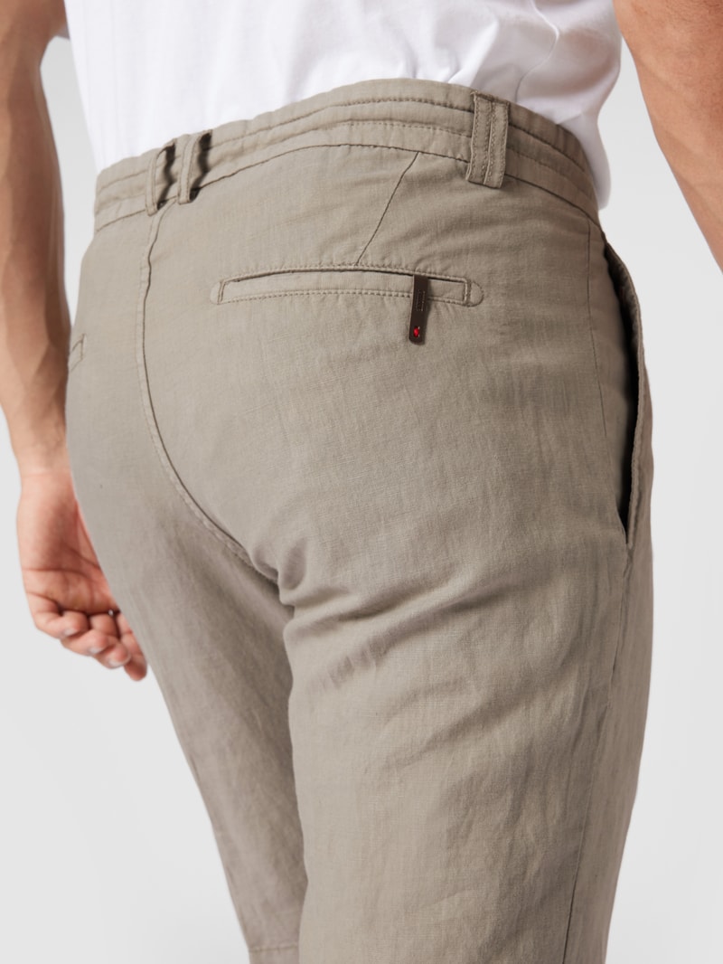 Bermudas aus Leinen-Mix in beige