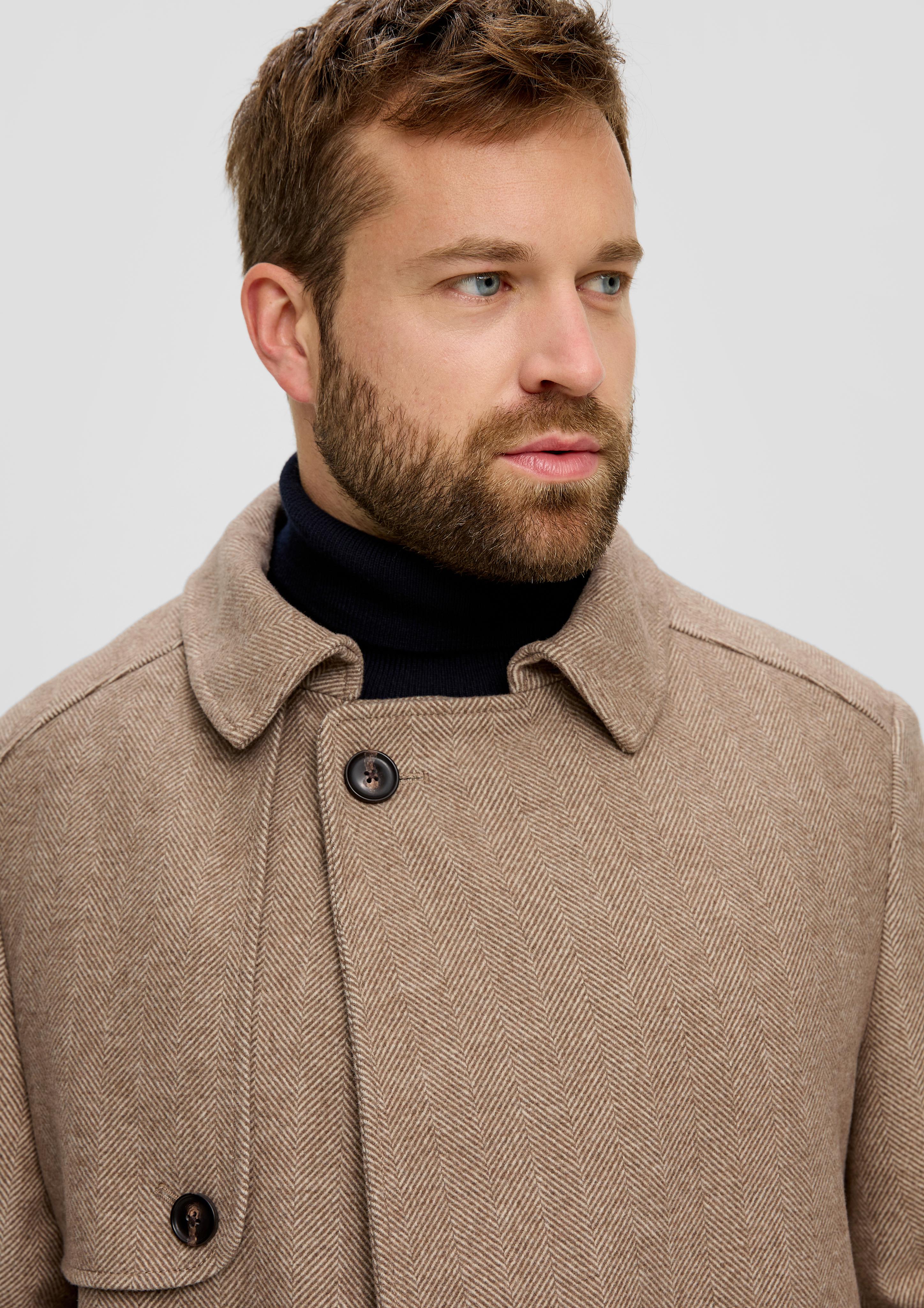 Gefütterter Mantel aus Wollmix  2137169-80Q1