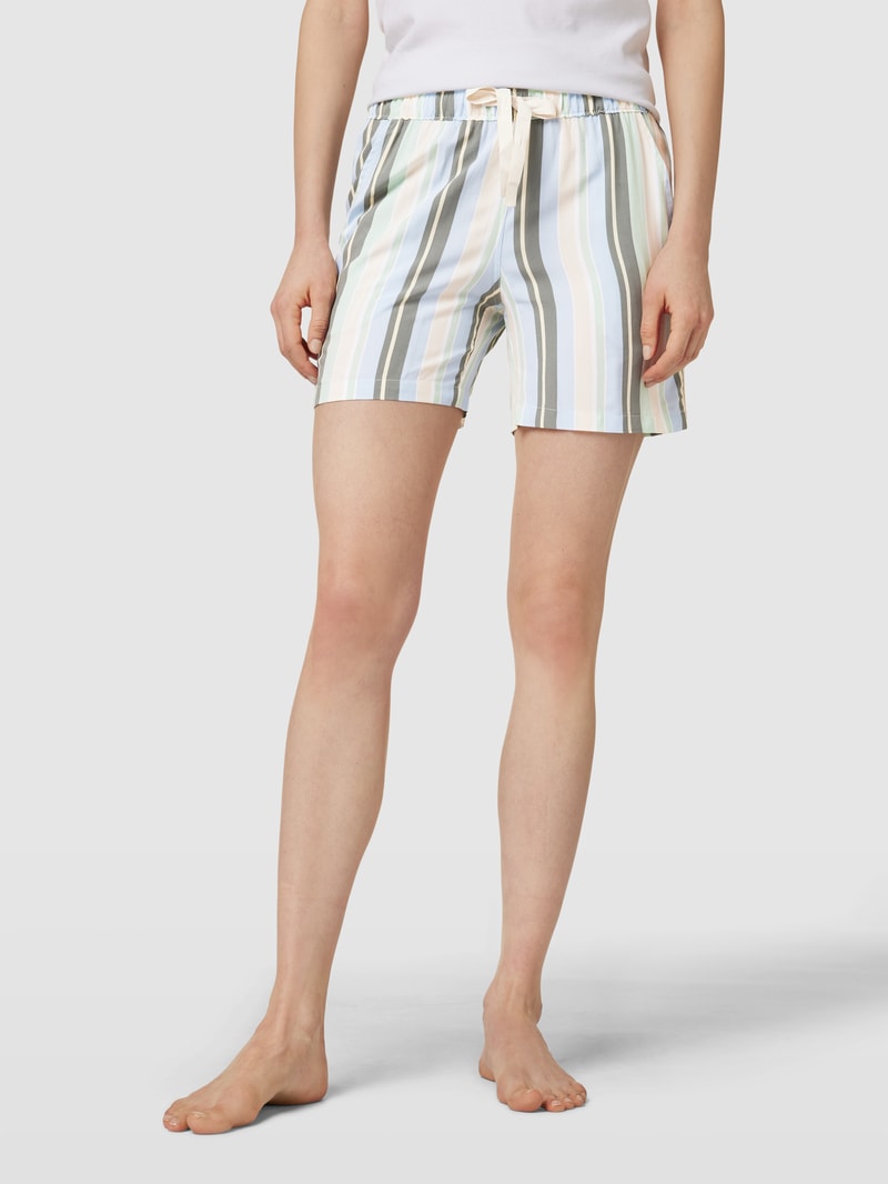 Pyjama-Shorts mit Streifenmuster in hellblau
