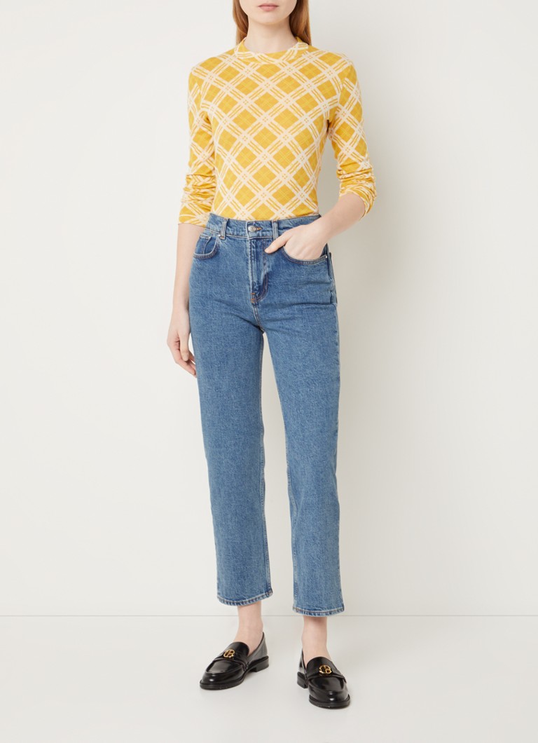 Blugi Claudie Pierlot cu talie înaltă, slim fit, într-o nuanță închisă.