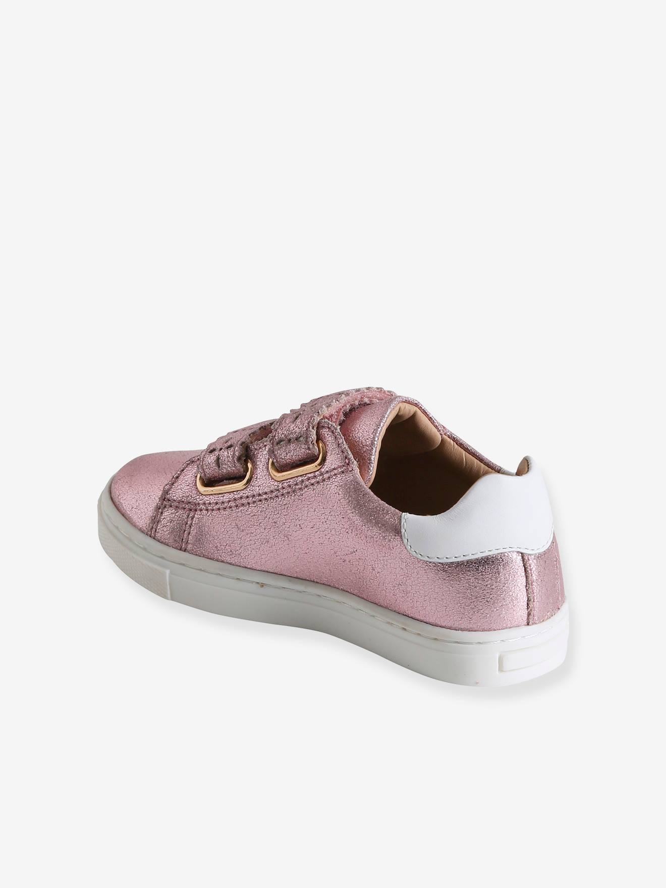 Baskets scratchées cuir fille collection maternelle bronze