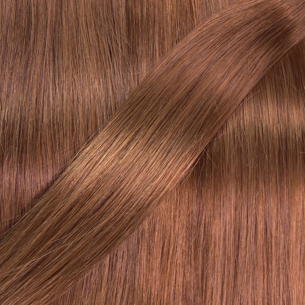 hair2heart Extensions Tissage cheveux naturels #8 Marron clair 100g extensions