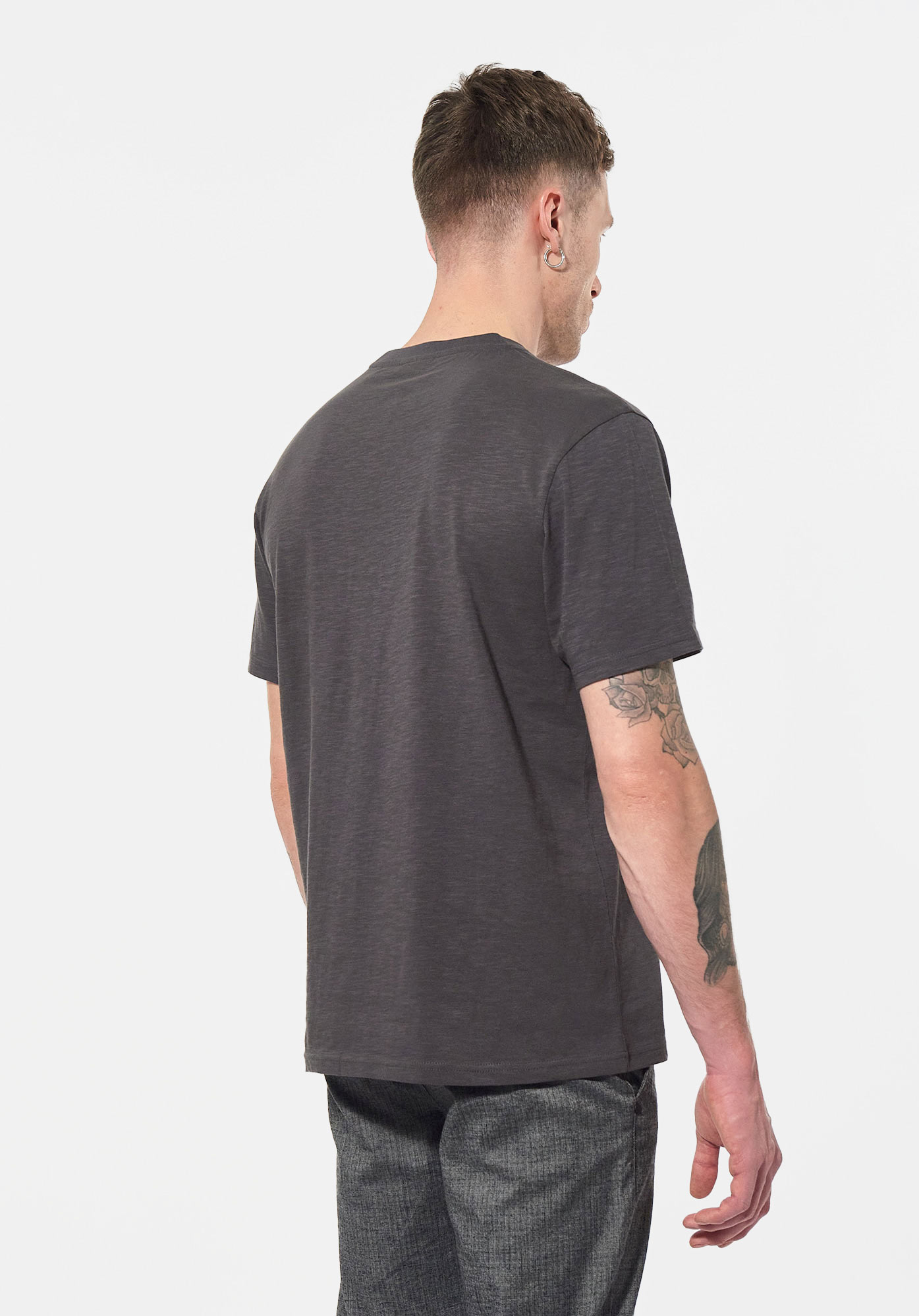 MAXEN  T-shirt gris Homme en 100% coton bio