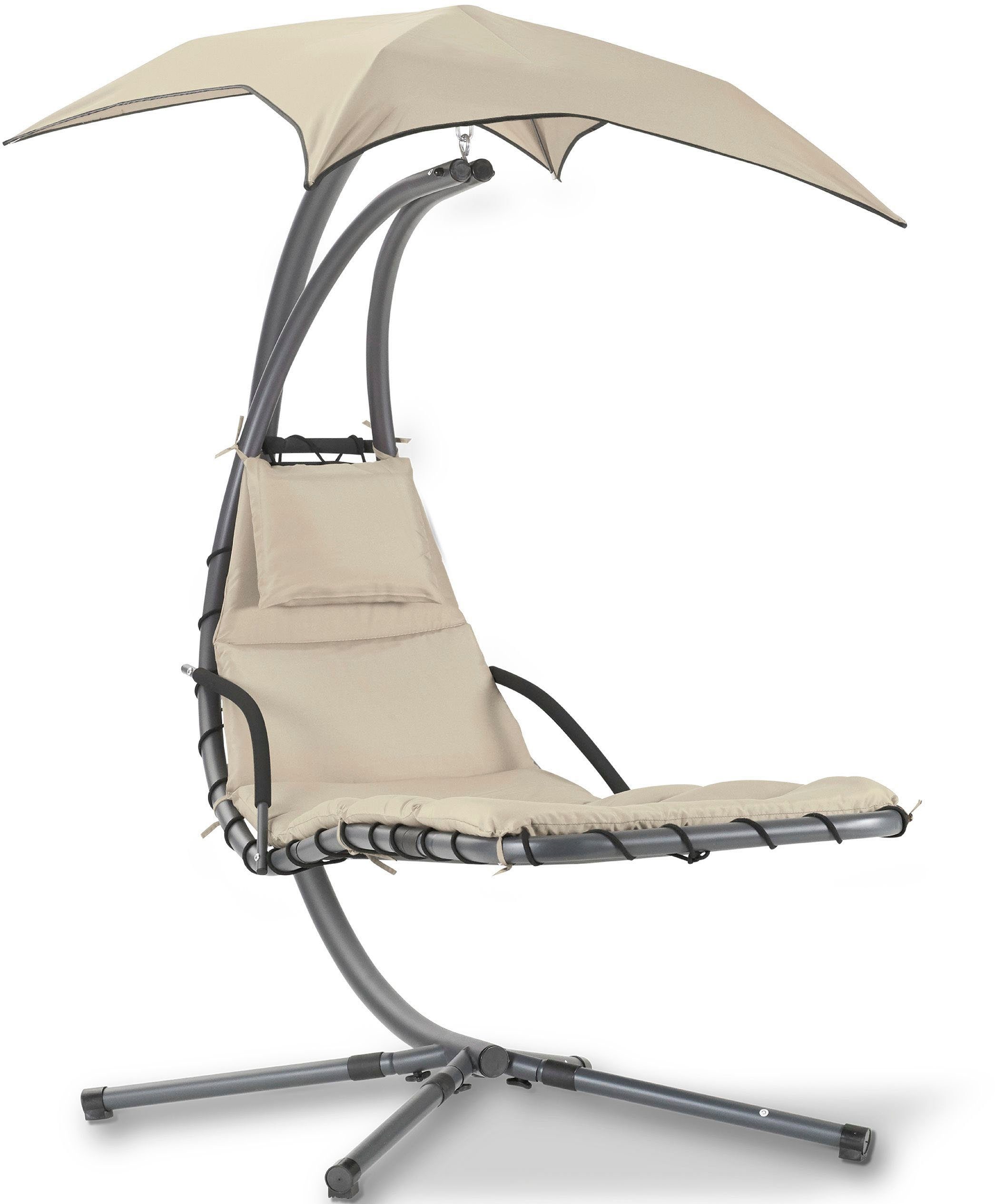 Leco Gartenliege Schwingliege natur, ergonomisch geformt