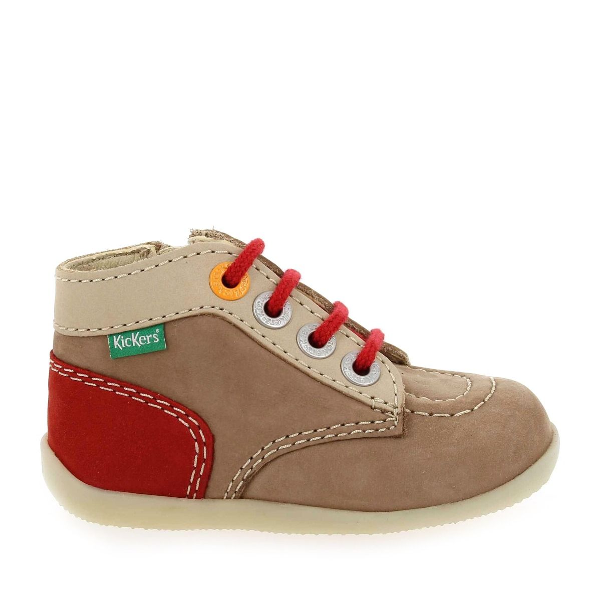 Kickers  BONZIP-2 G E22 - beige rouge
