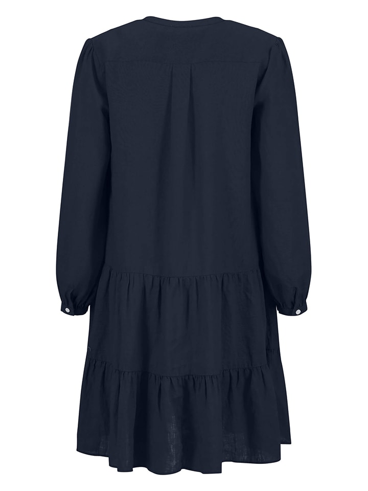 FYNCH-HATTON Leinen-Kleid in Dunkelblau günstig kaufen