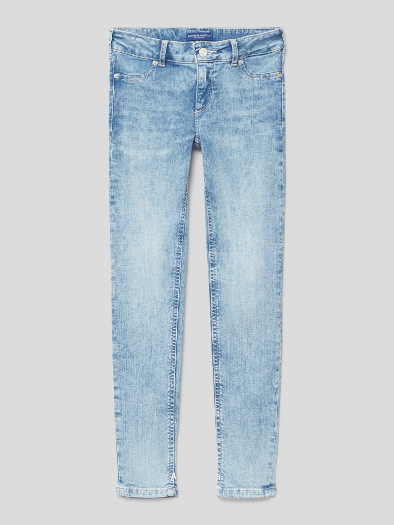 Skinny Fit Jeans mit Stretch-Anteil Modell 'Milou skinny jeans' in hellblau