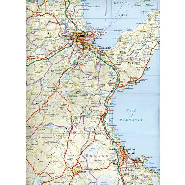 Reise Know-How Landkarte Tunesien (1:600.000) mit Djerba (1:300.000) - Straßenkarte