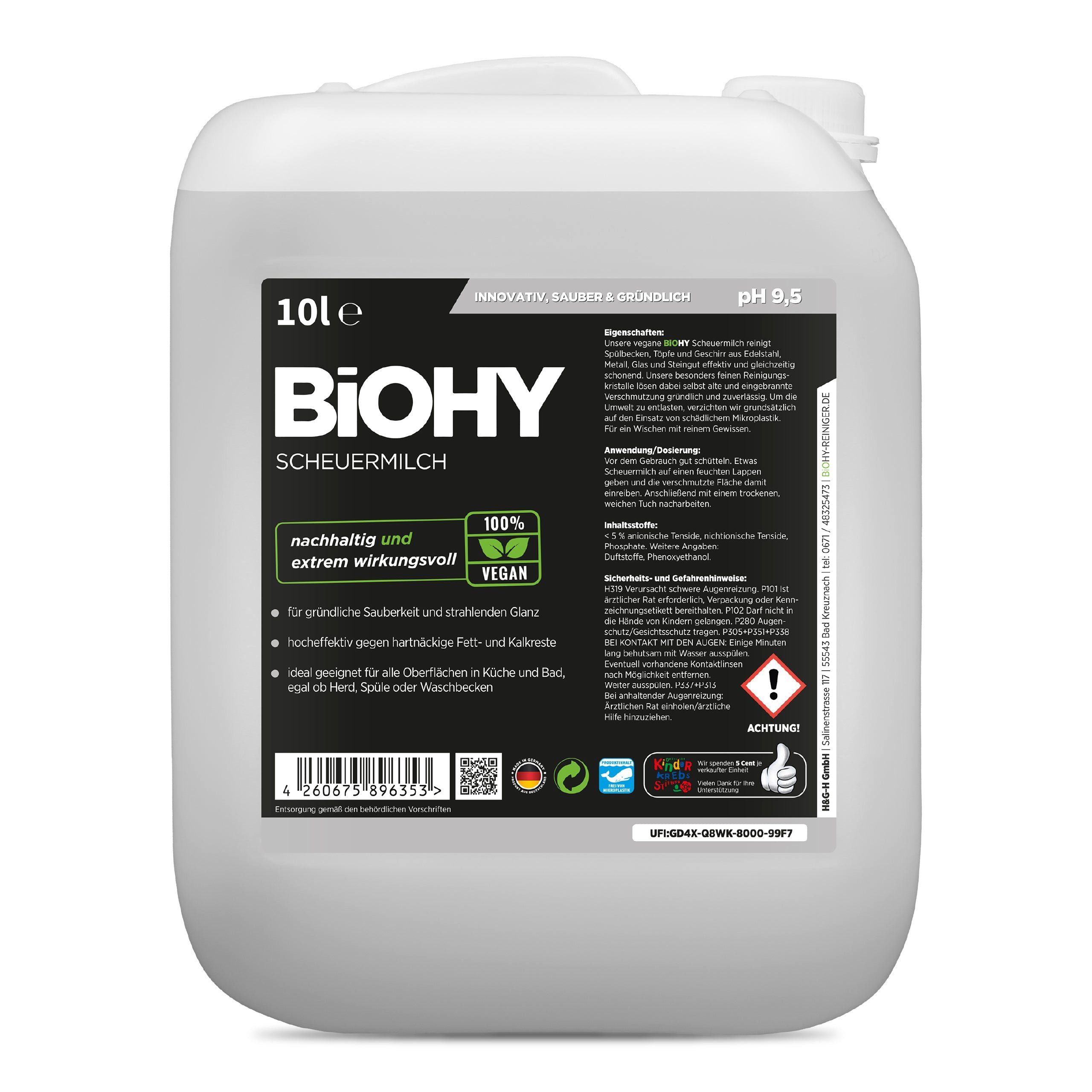 BiOHY Scheuermilch 1 x 10 Liter Kanister Scheuermilch (1-St)