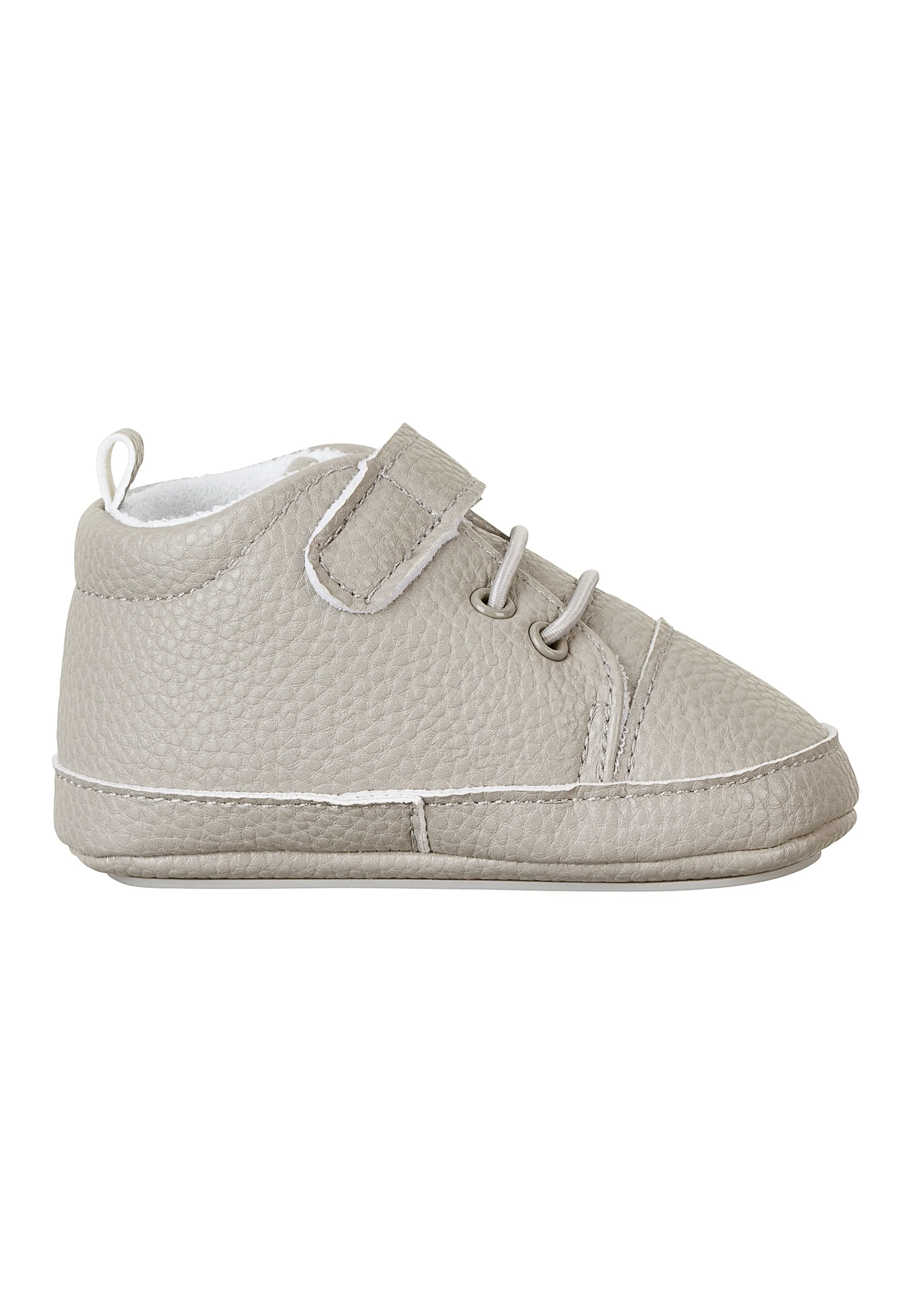 Babyschuh aus Kunstleder, Marine und Weiß