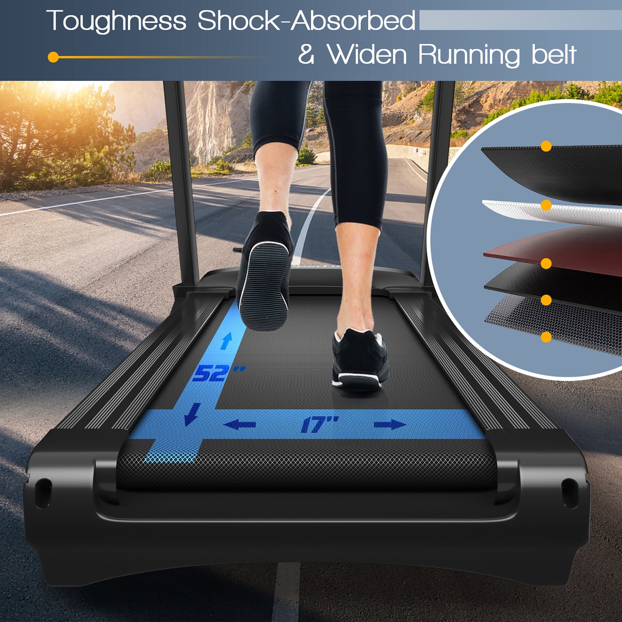 Superfit 3.75HP Electric Folding Treadmill W/Auto Incline 12 Program - See details