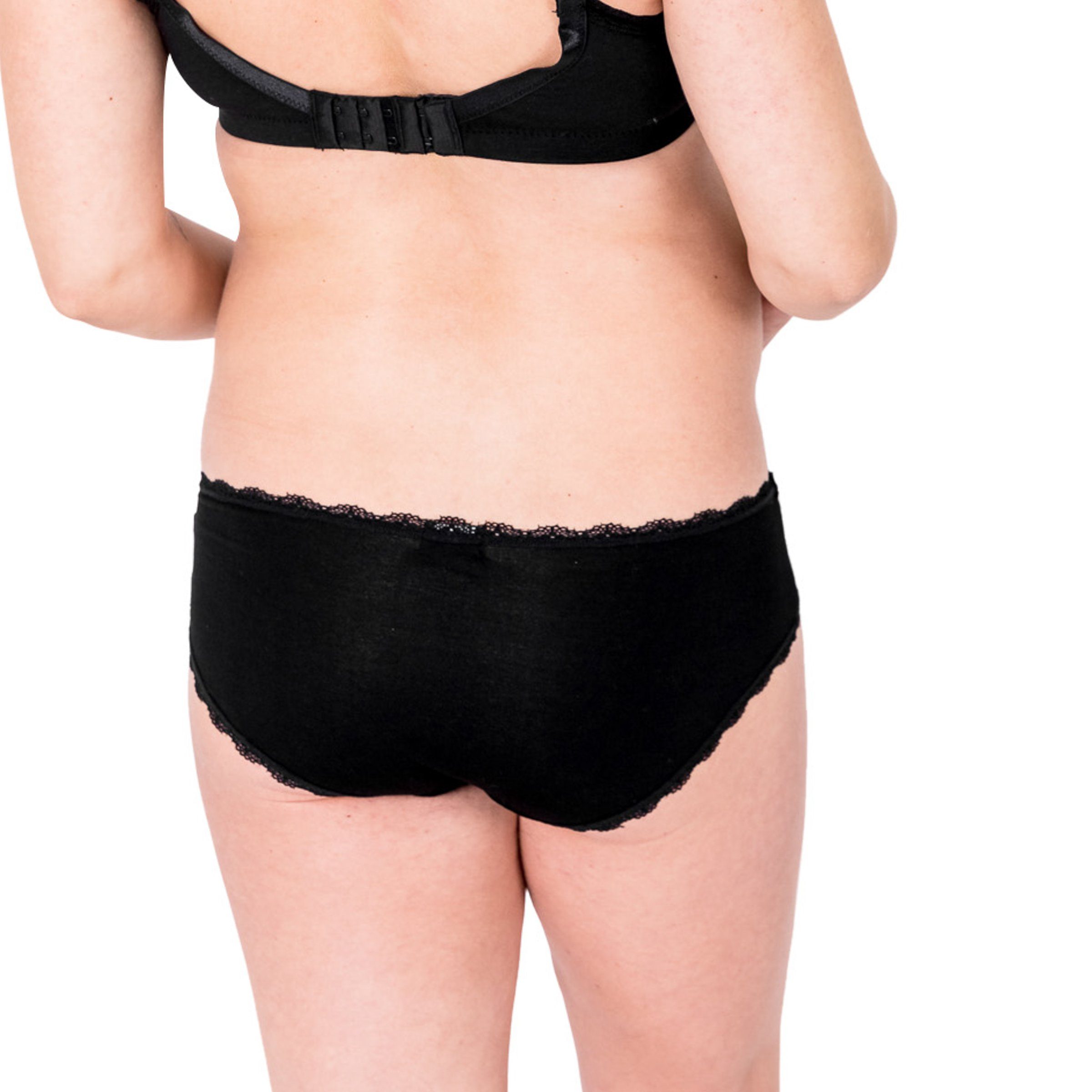 petit amour Umstandsslip GRETCHEN schwarz auch passend zu Still-BH GRETA (1-St) Professionelles Design für Stillmode als Panty made in Hamburg. Liebevoll in Kleinserien produziert und fair gehandelt.