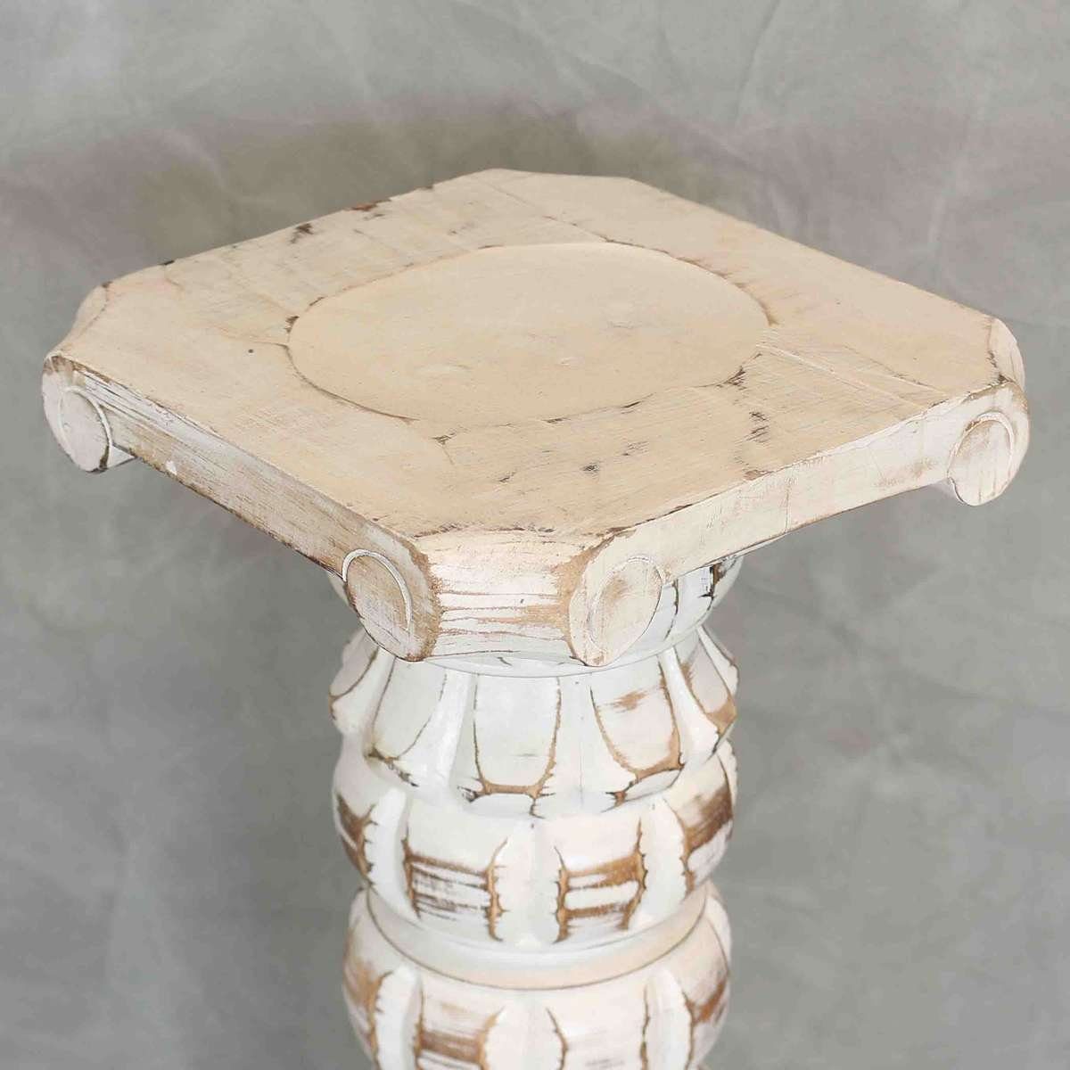 Oriental Galerie Blumenhocker Säule Antik Modell Batya 60 cm klein whitewash (1 St), Handarbeit