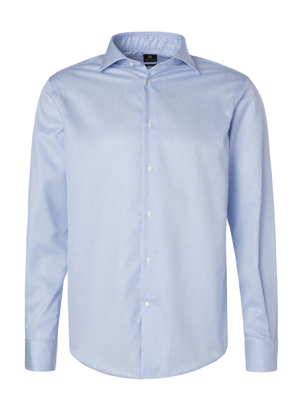BOGGI MILANO, Hemd, Regular Fit, Baumwolle, blau-weiß gestreift