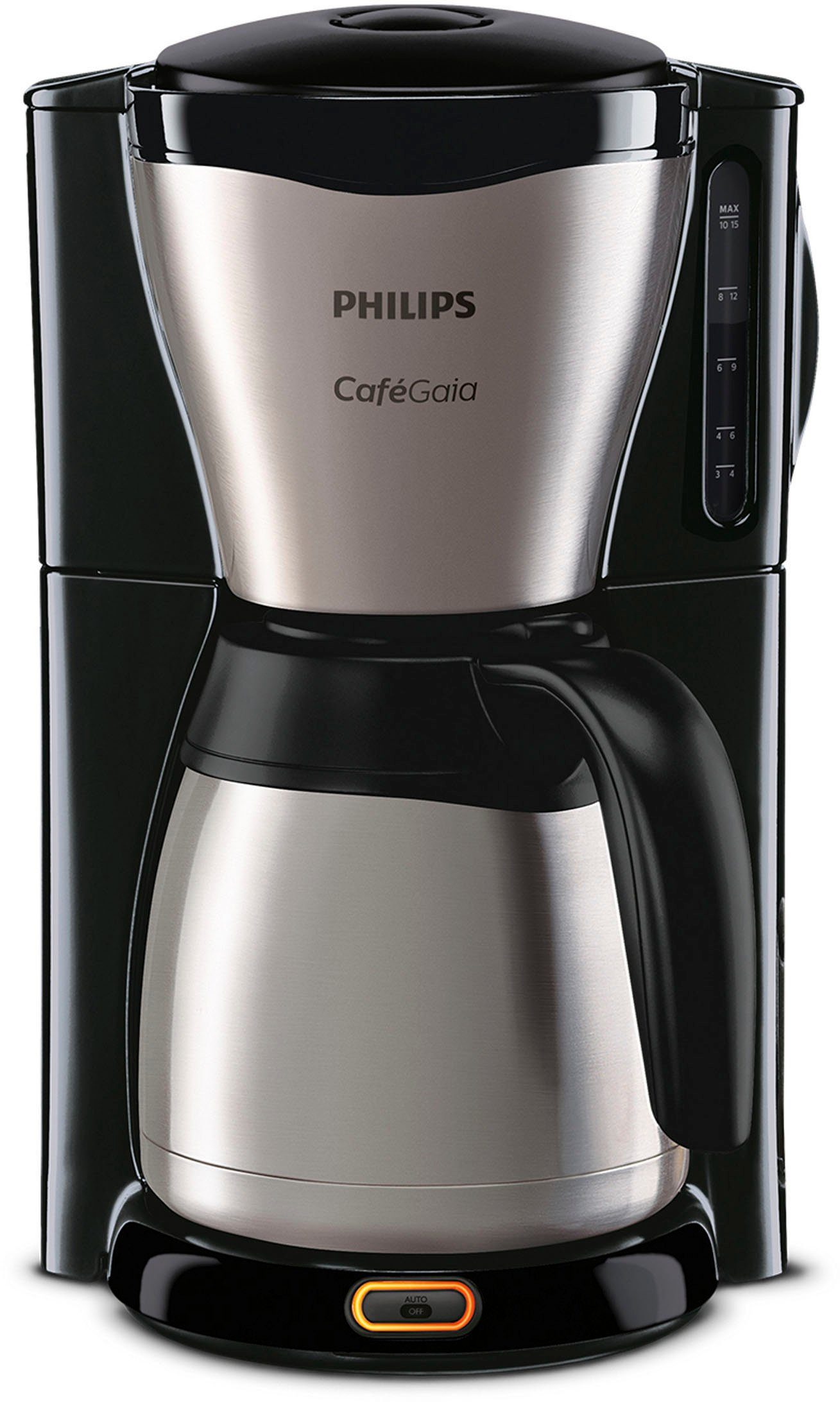 Philips Filterkaffeemaschine HD7546/20, 1,2l Kaffeekanne, 1x4, mit Thermokanne, Tropfstopp und Abschaltfunktion