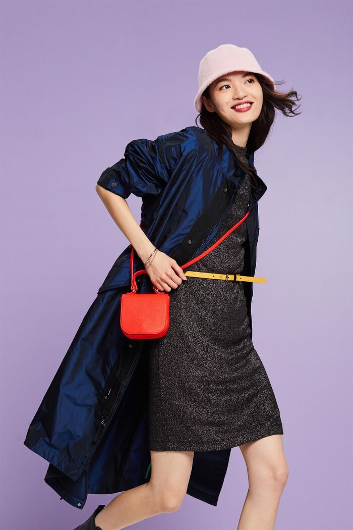 Minikleid in Metallic-Strick