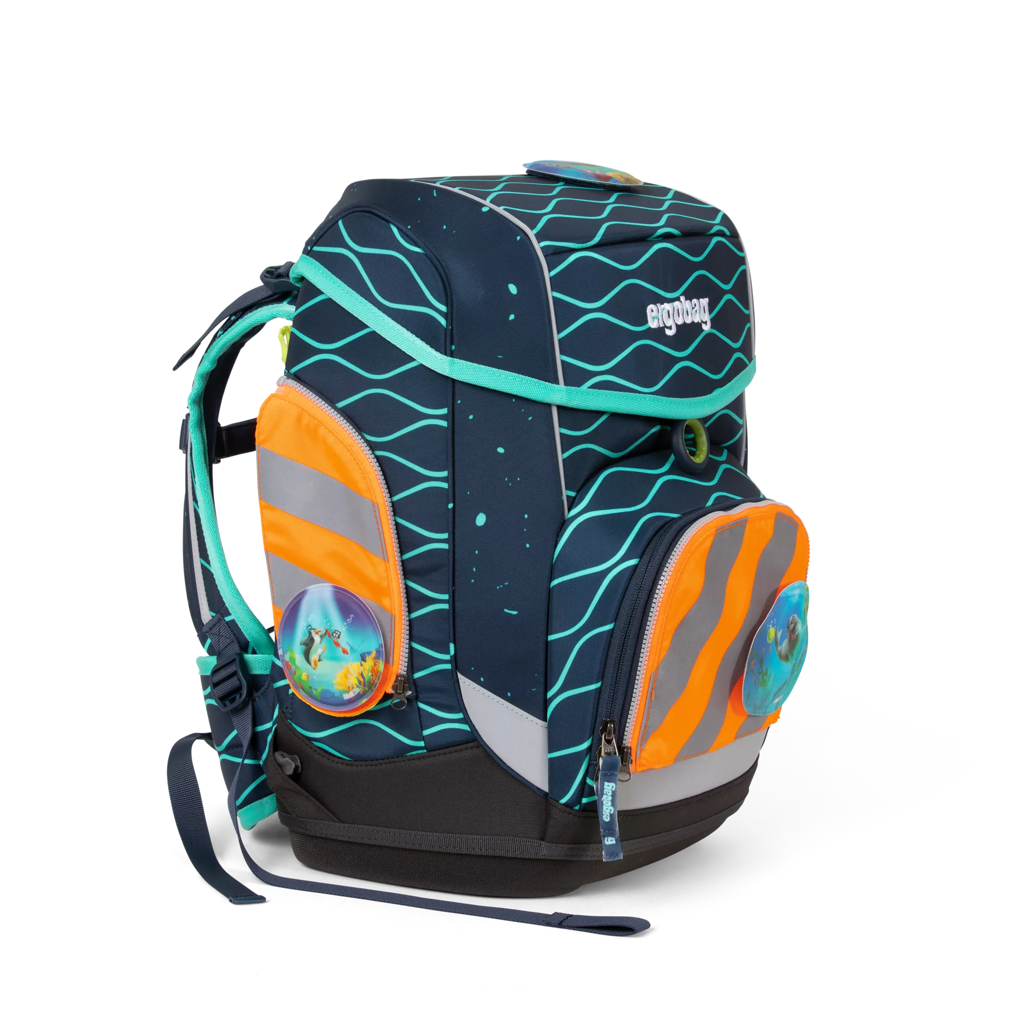 ergobag Zip-Set mit Reflektorstreifen Orange