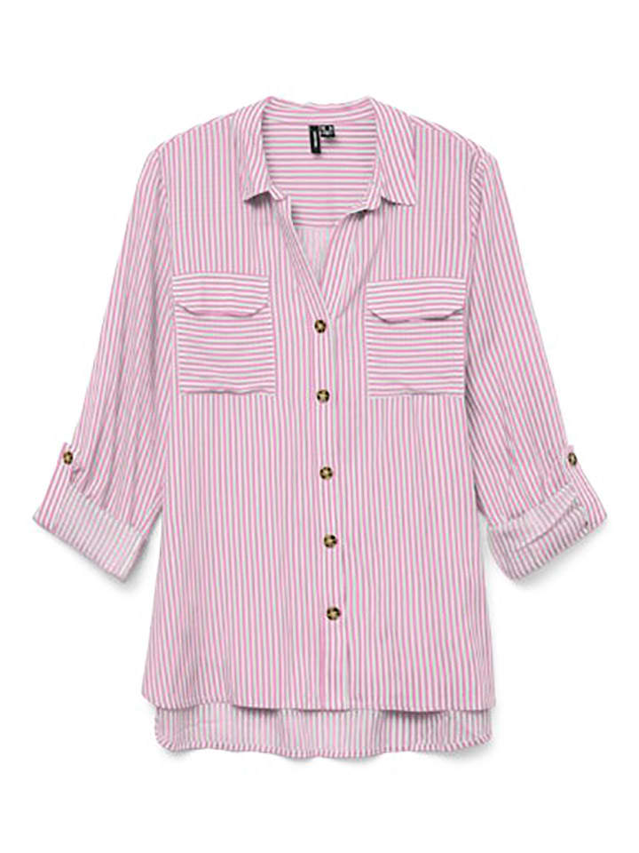 Vero Moda Bluse in Pink/ Weiß günstig kaufen