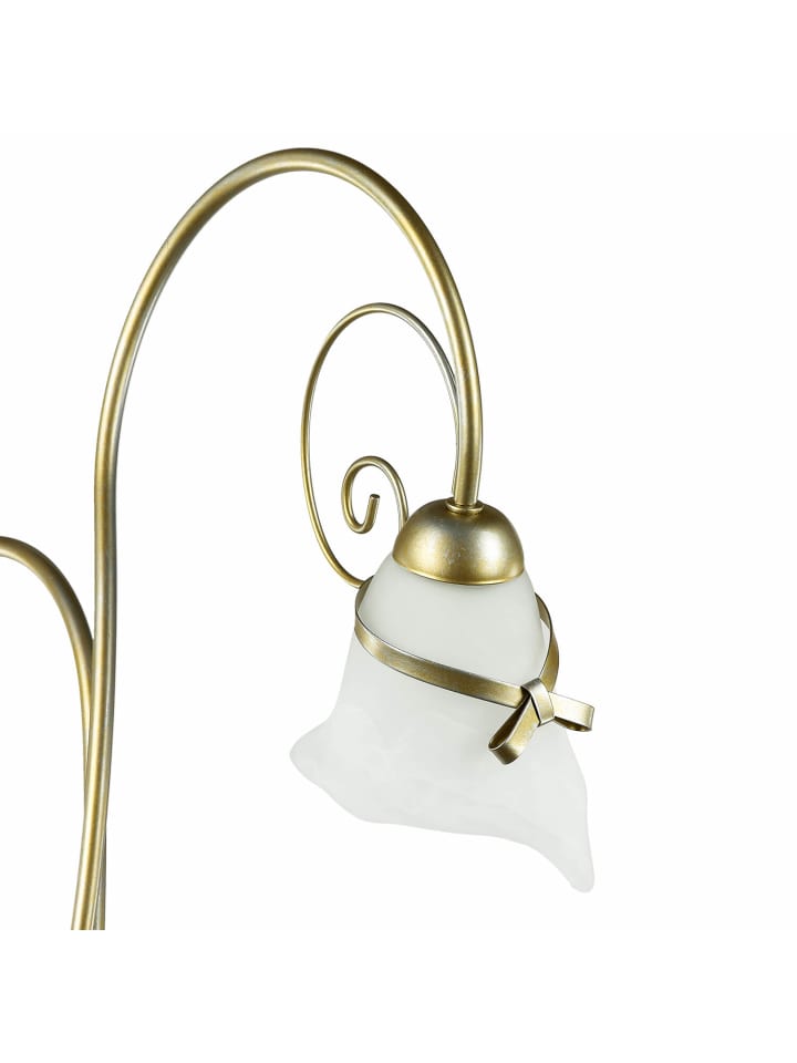 Licht-Erlebnisse Stehlampe in Gold Weiß günstig kaufen onesize