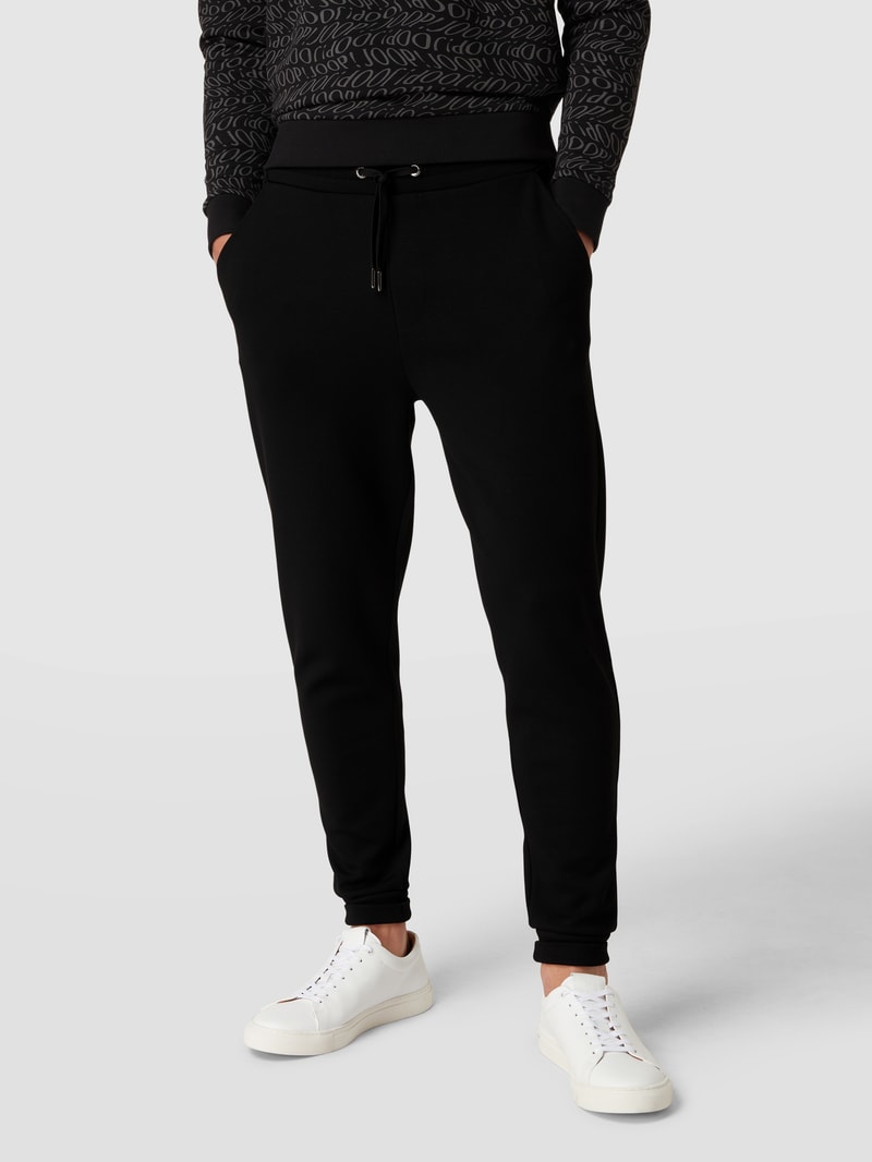 Sweatpants mit Label-Detail in schwarz