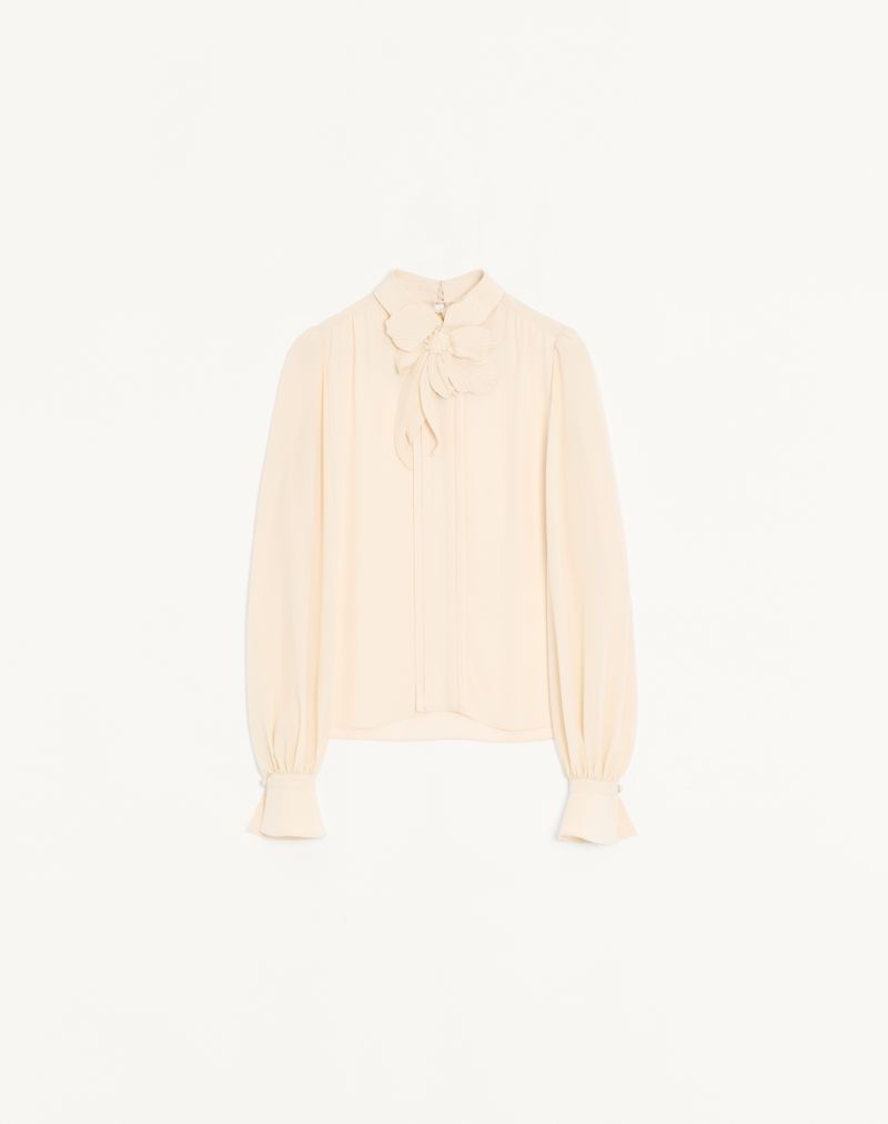 Top Crepe De Chine Bordado