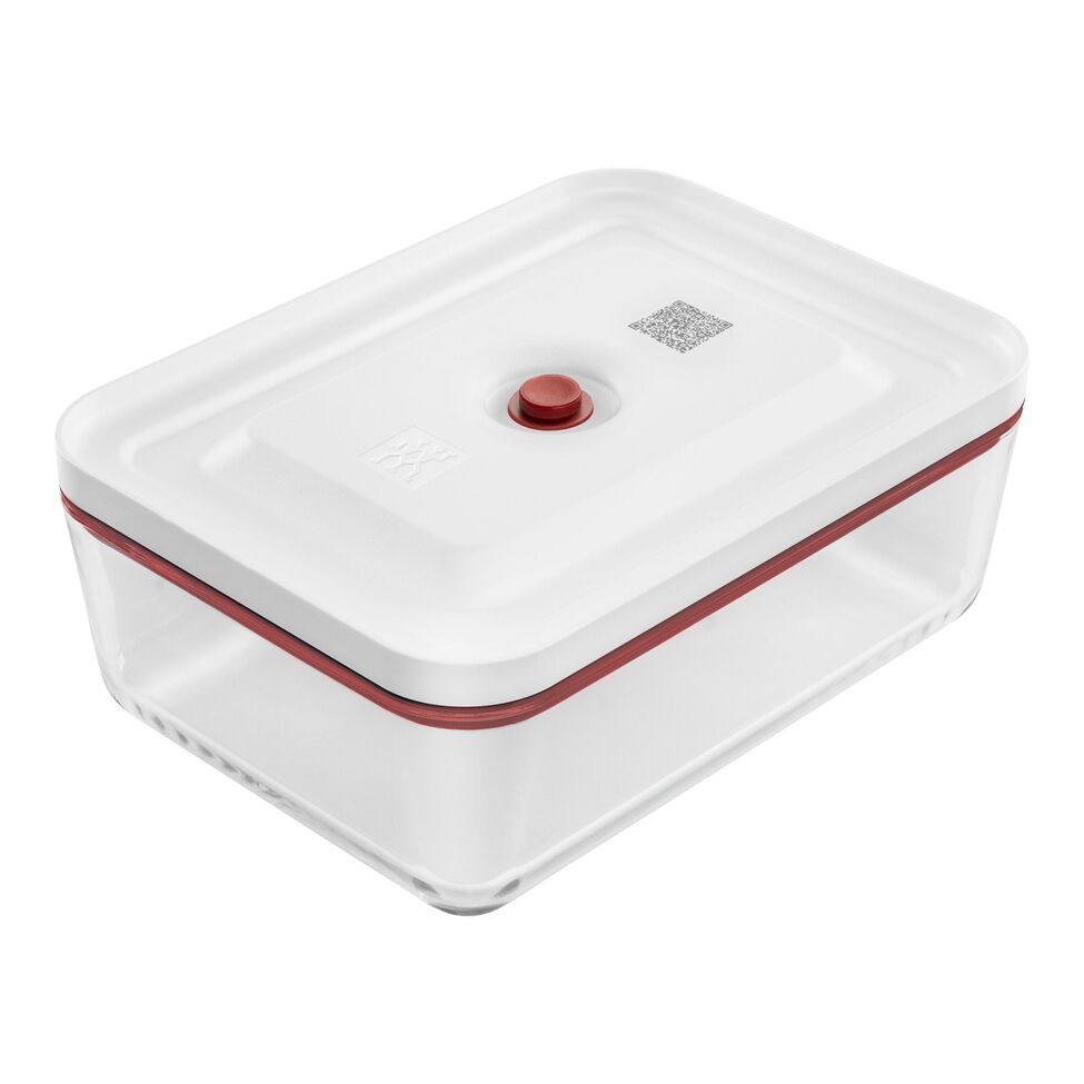 Vakuum Kühlschrankbox, Glas, Rot