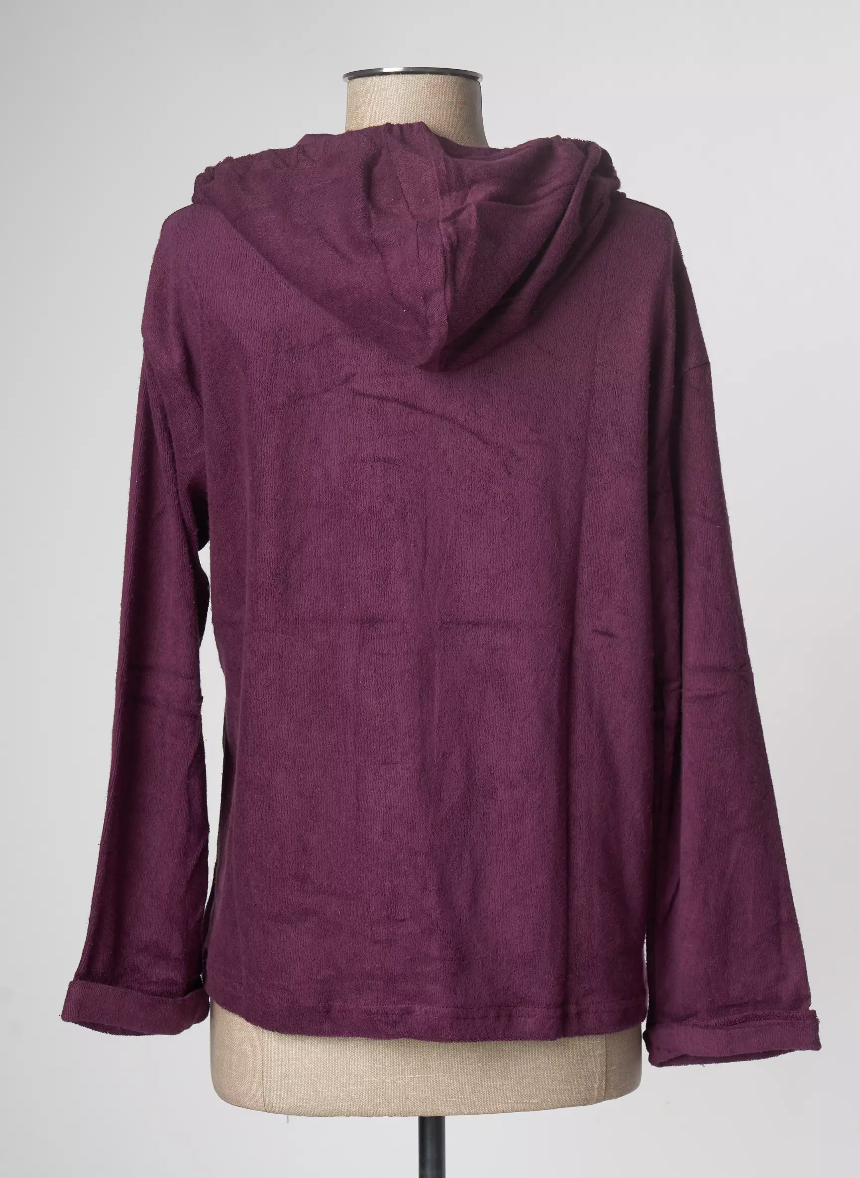 Lazy   Cosy Sweat Capuche Femme couleur violet