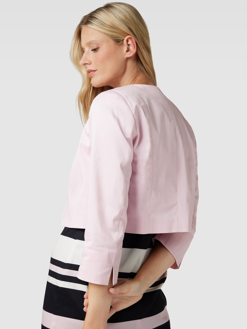Bolero mit Seitenschlitze an den Ärmelabschlüssen in rosé