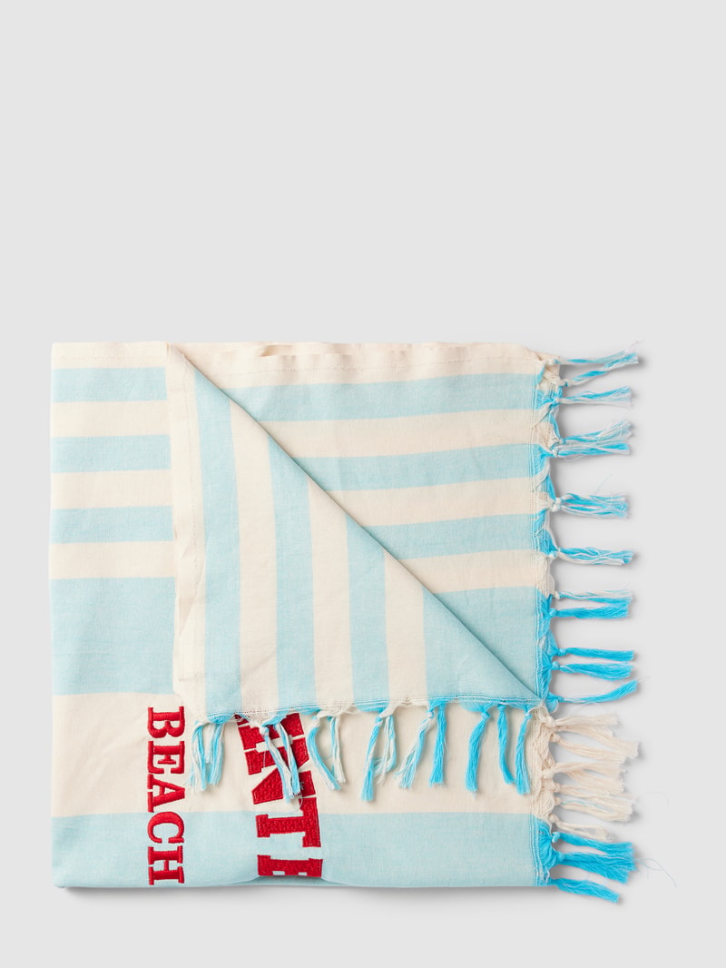 Strandtuch mit Allover-Muster Modell 'FOUTAS' in hellblau