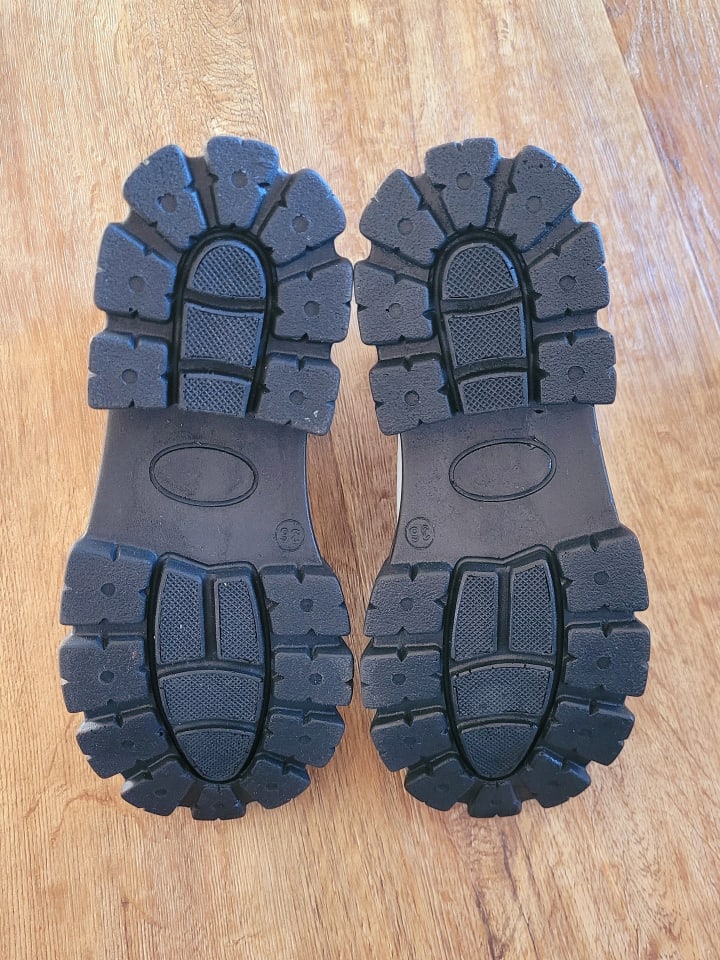 Noosy Leder-Boots in Weiß/ Schwarz günstig kaufen 36
