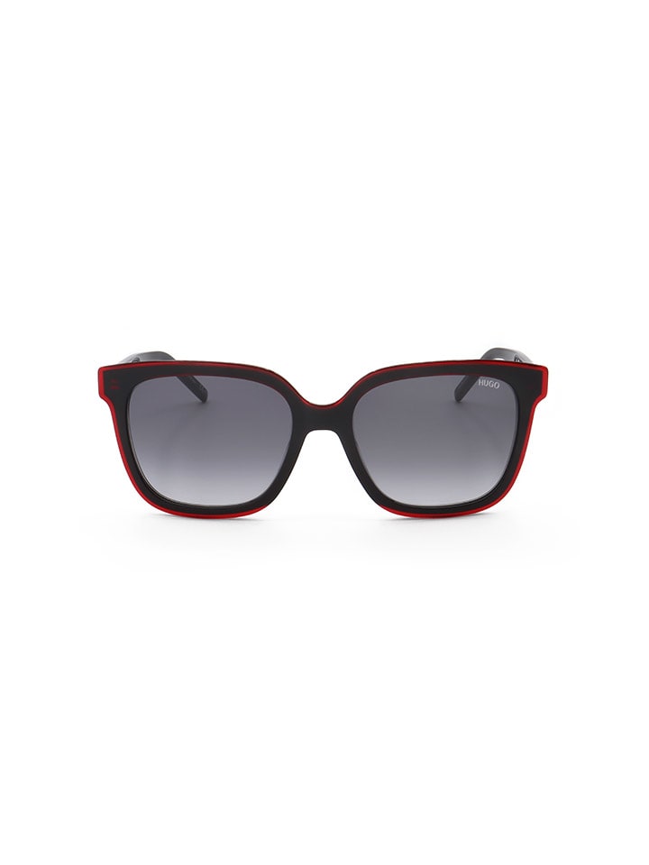 HUGO Damen-Sonnenbrille in Schwarz/ Rot günstig kaufen 54