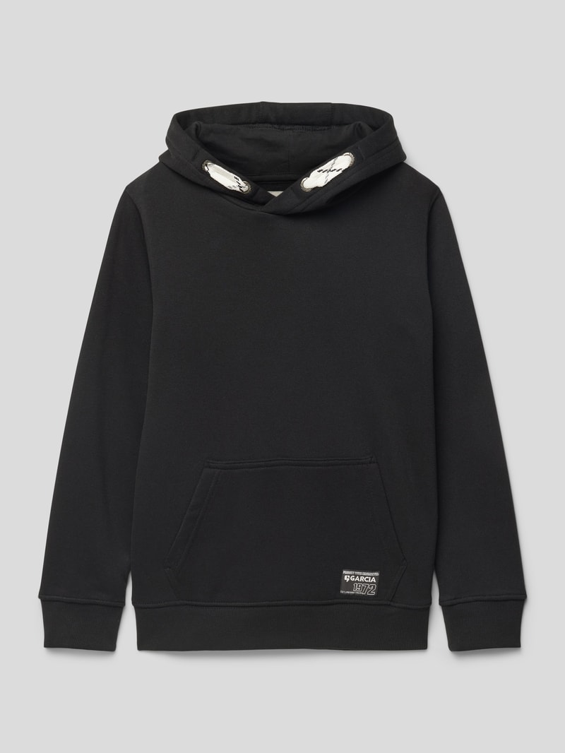 Hoodie im Used-Look in schwarz