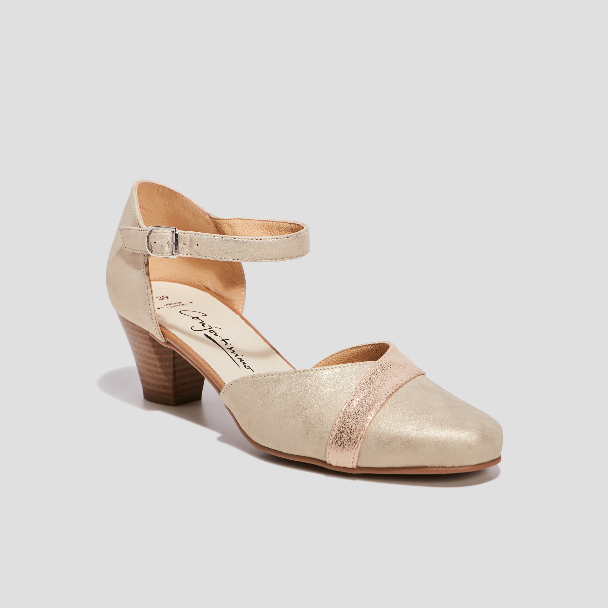 Escarpins pied large sable femme | La Halle