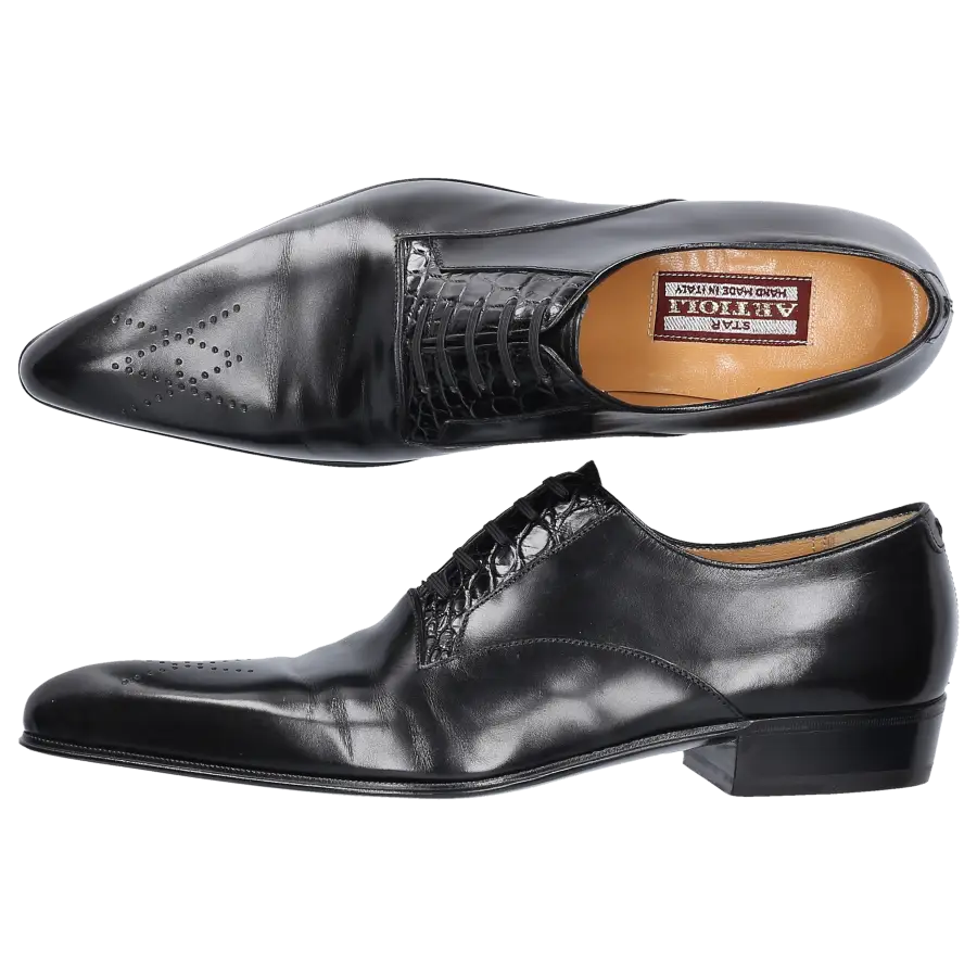 Artioli - Businessschuhe Oxford ROMANUM Alligatorleder - schwarz