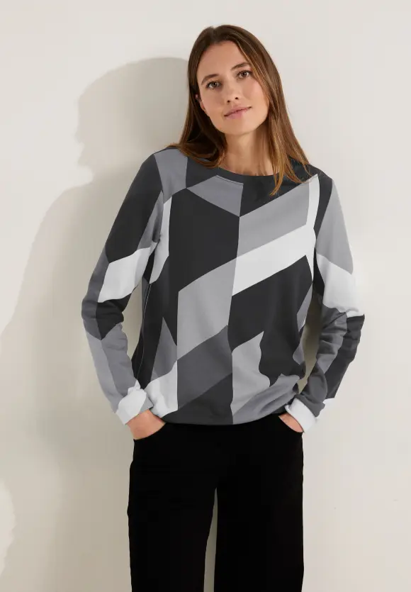 CECIL Langarmshirt mit Geoprint