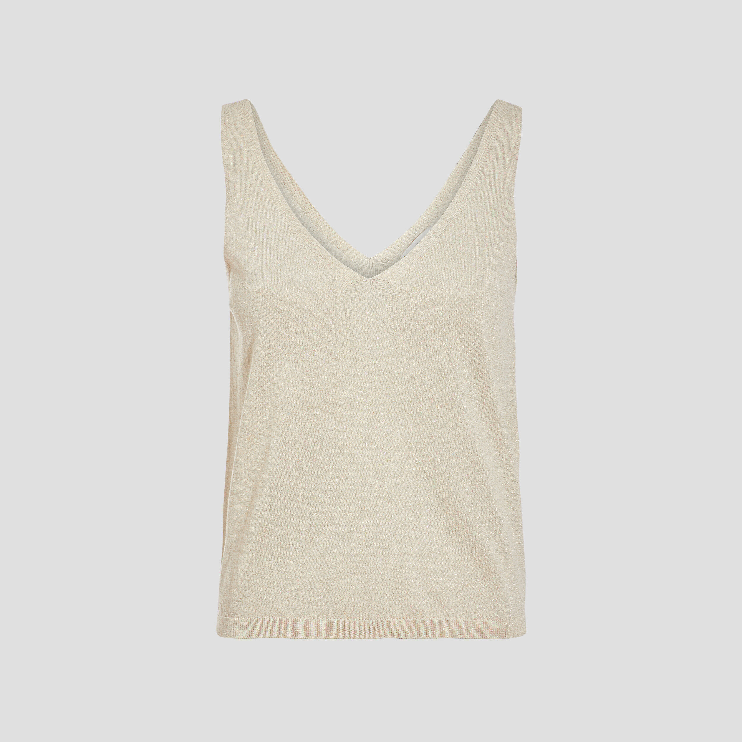 Pull débardeur col en V ecru femme | Cache Cache