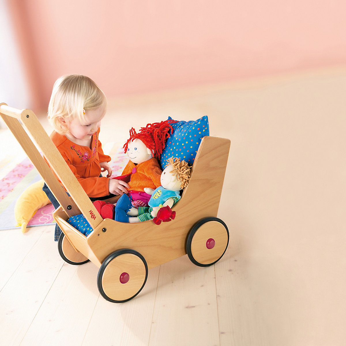 HABA 1624 Puppenwagen Natur