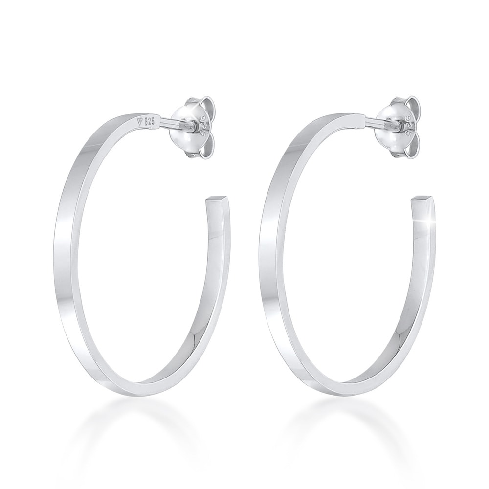 Elli Elli Boucles d'Oreilles Créoles pour femmes Basic Classique en argent sterling 92 Boucles d'oreilles
