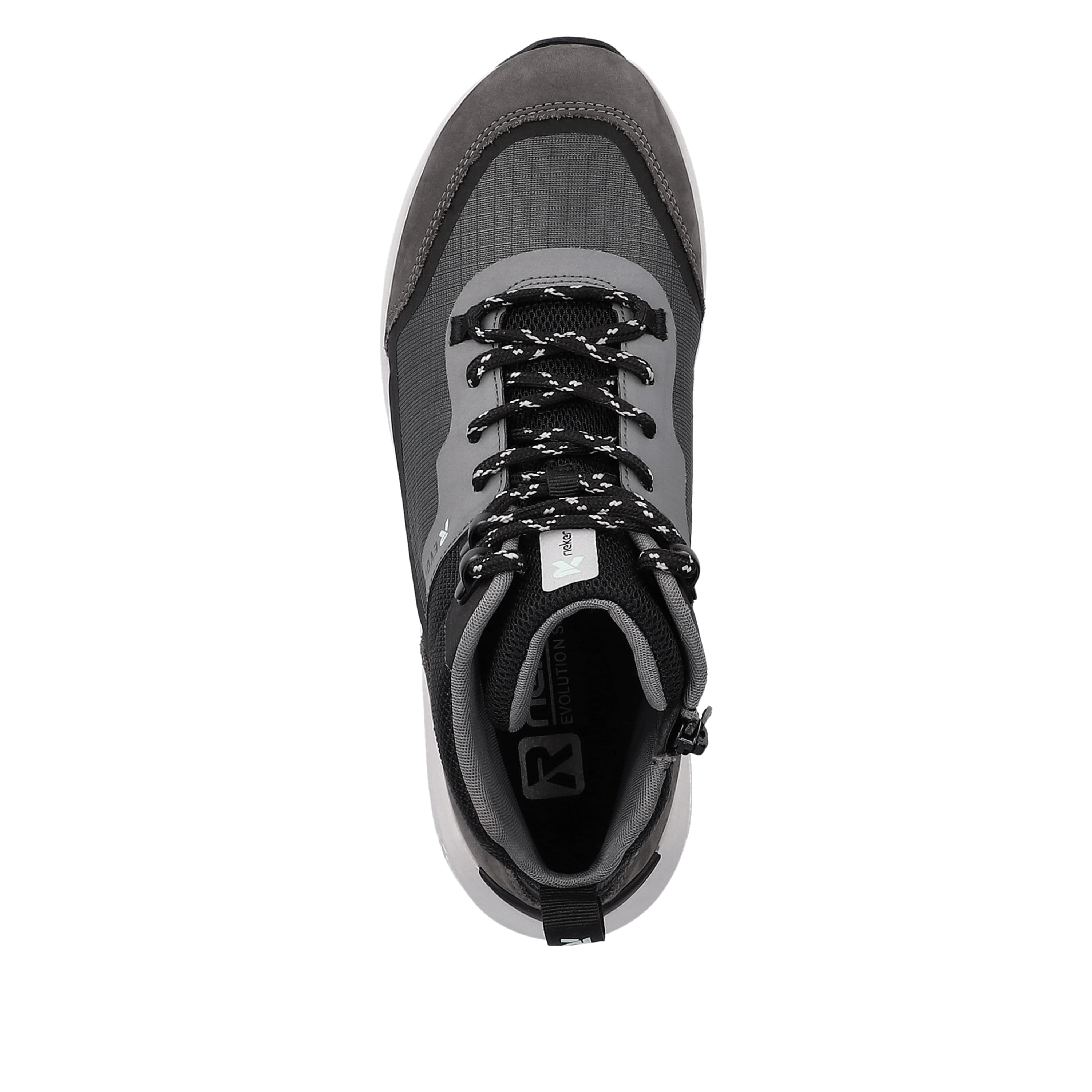 Rieker Damen Sneaker High stone-grey ocean-blue