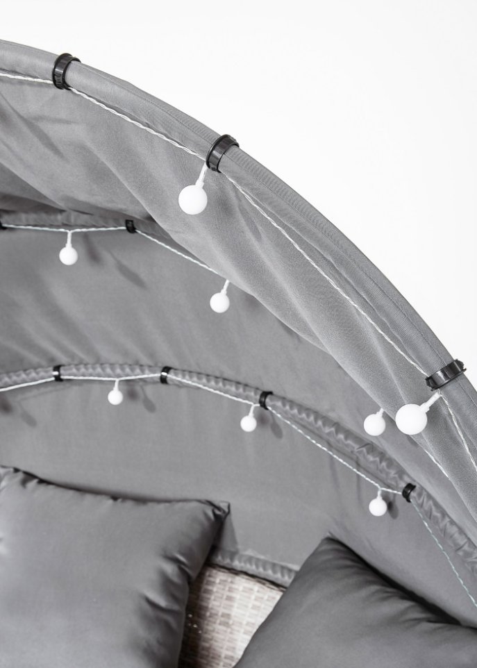 Gartensofa rund mit Canopy mit LED