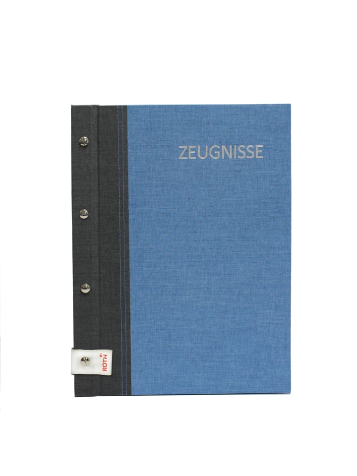 ROTH Zeugnismappe Bicolor mit Buchschrauben – Grey-Blue in Blau günstig kaufen onesize