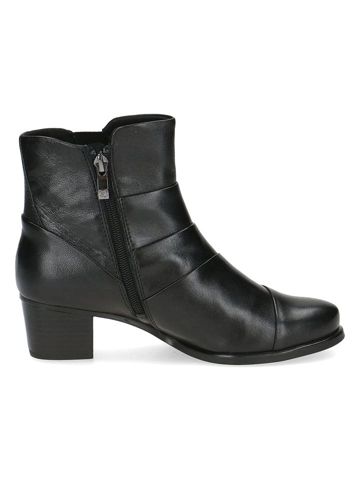 Caprice Leder-Stiefeletten in Schwarz günstig kaufen