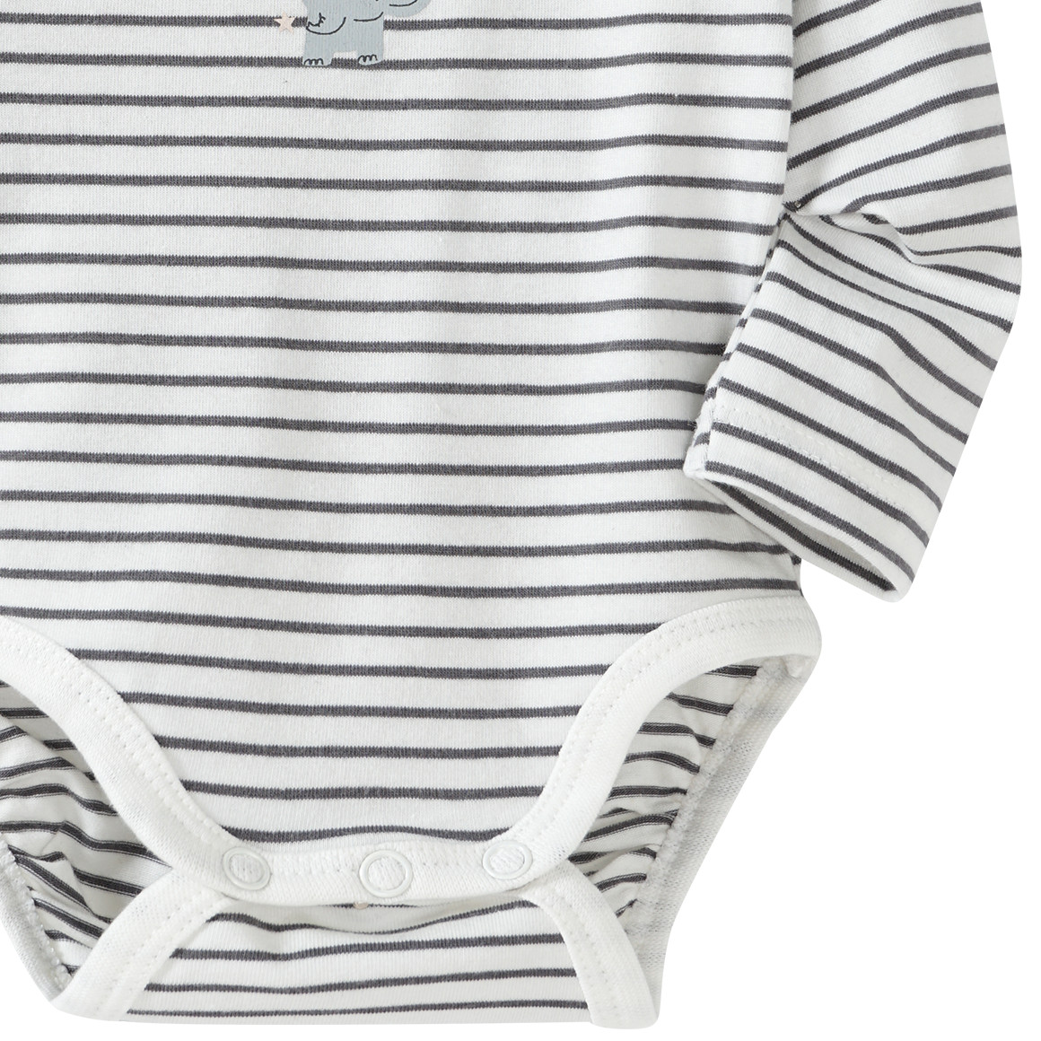 Newborn Wickelbody mit Elefanten-Print
