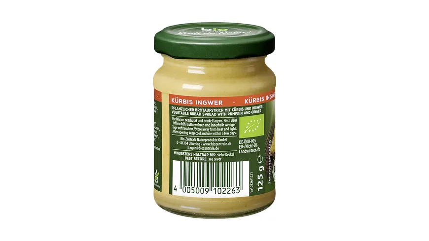biozentrale Bio Kürbis Ingwer 125 g