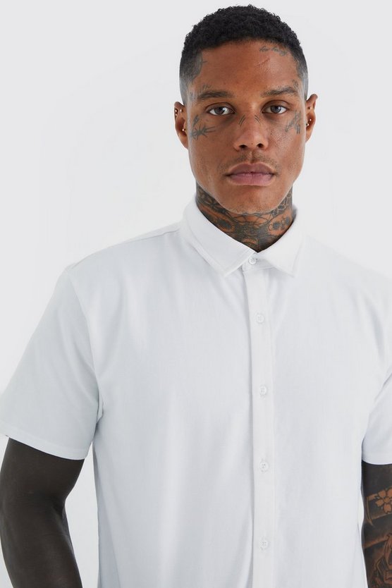 Kurzärmliges Jersey-Hemd