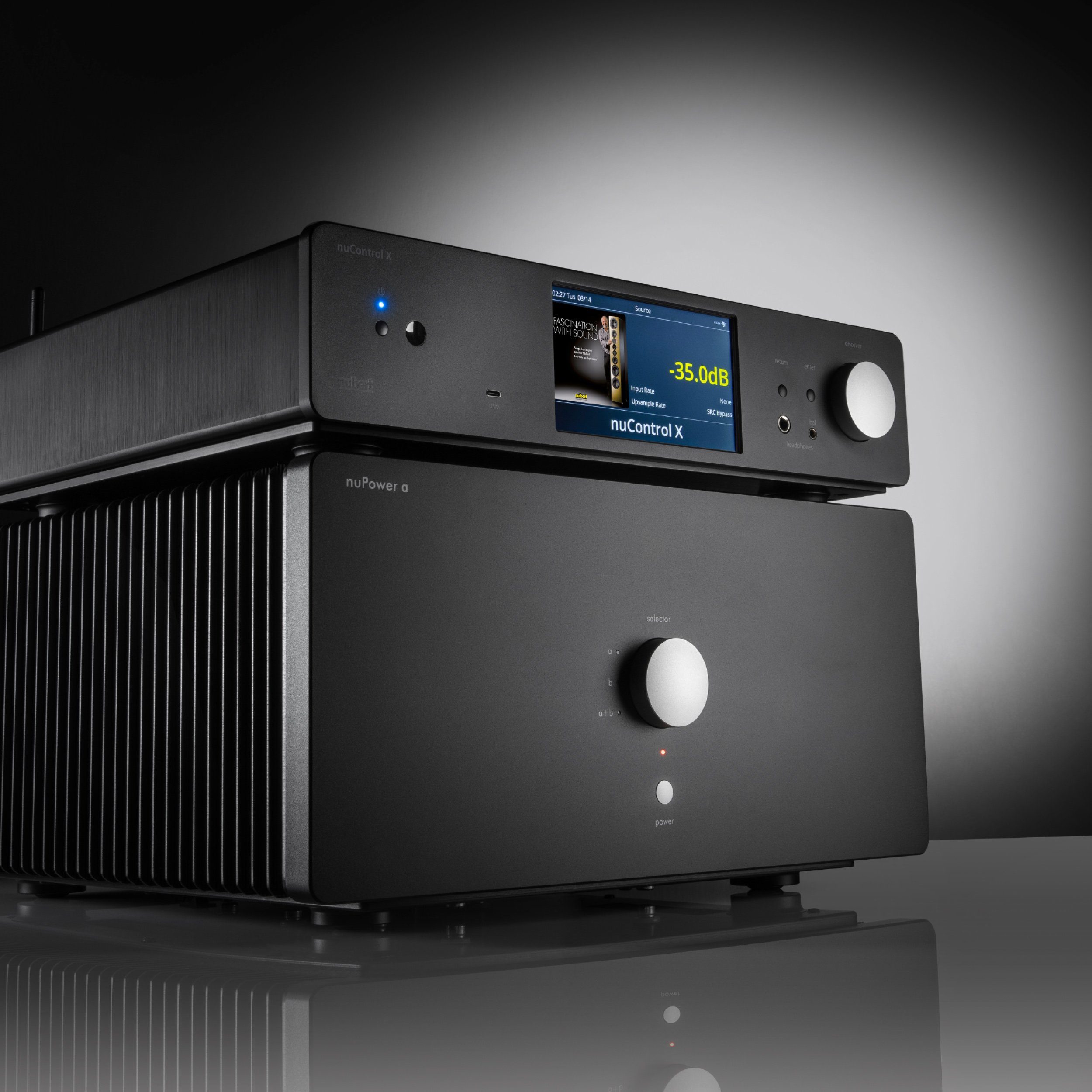 Nubert nuControl X Vorverstärker (Automatische Raumeinmessung XRC Advanced 7 Bänder, vollparametrisch, 10 – 80 000 Hz (0 / −0,5 dB)