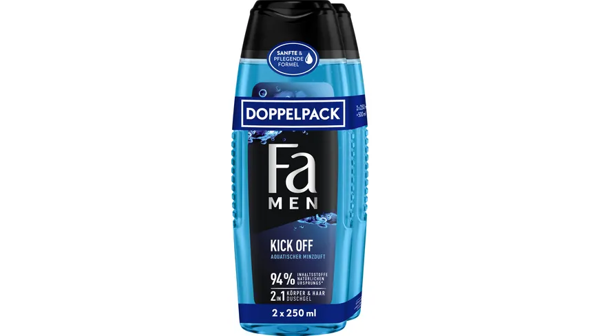 FA Men 2in1 Körper & Haar Duschgel Kick Off Doppelpack 500 ml