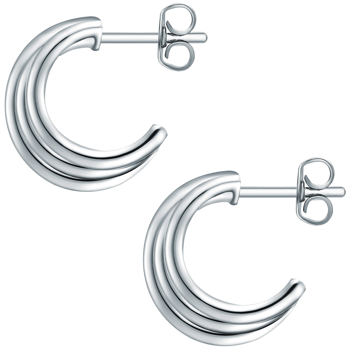 Diamant-Ohrstecker Sterling Silber Diamant in Silber