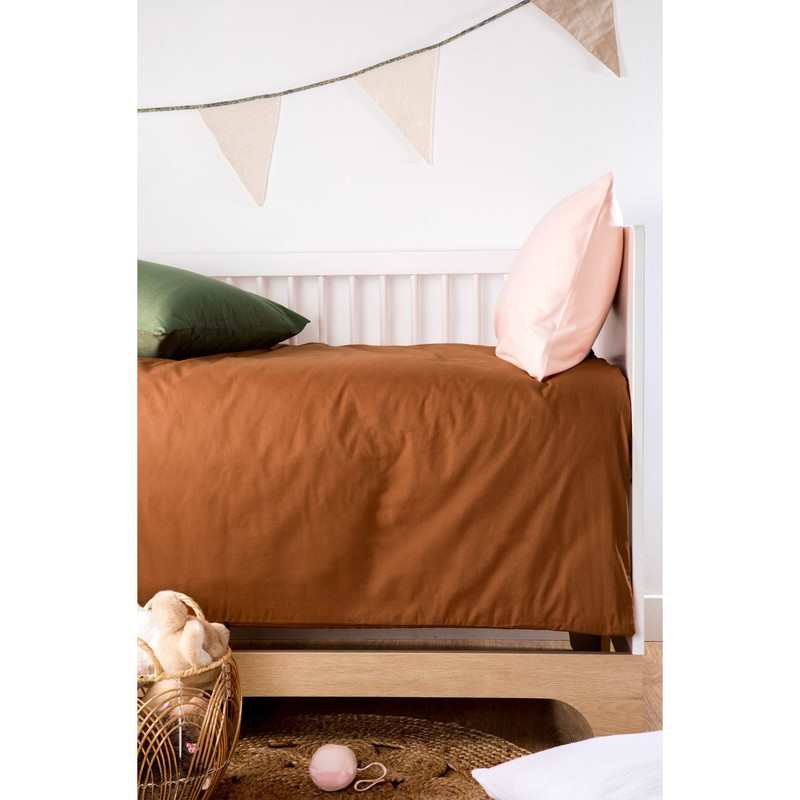Housse de couette bébé unie en Coton Bio