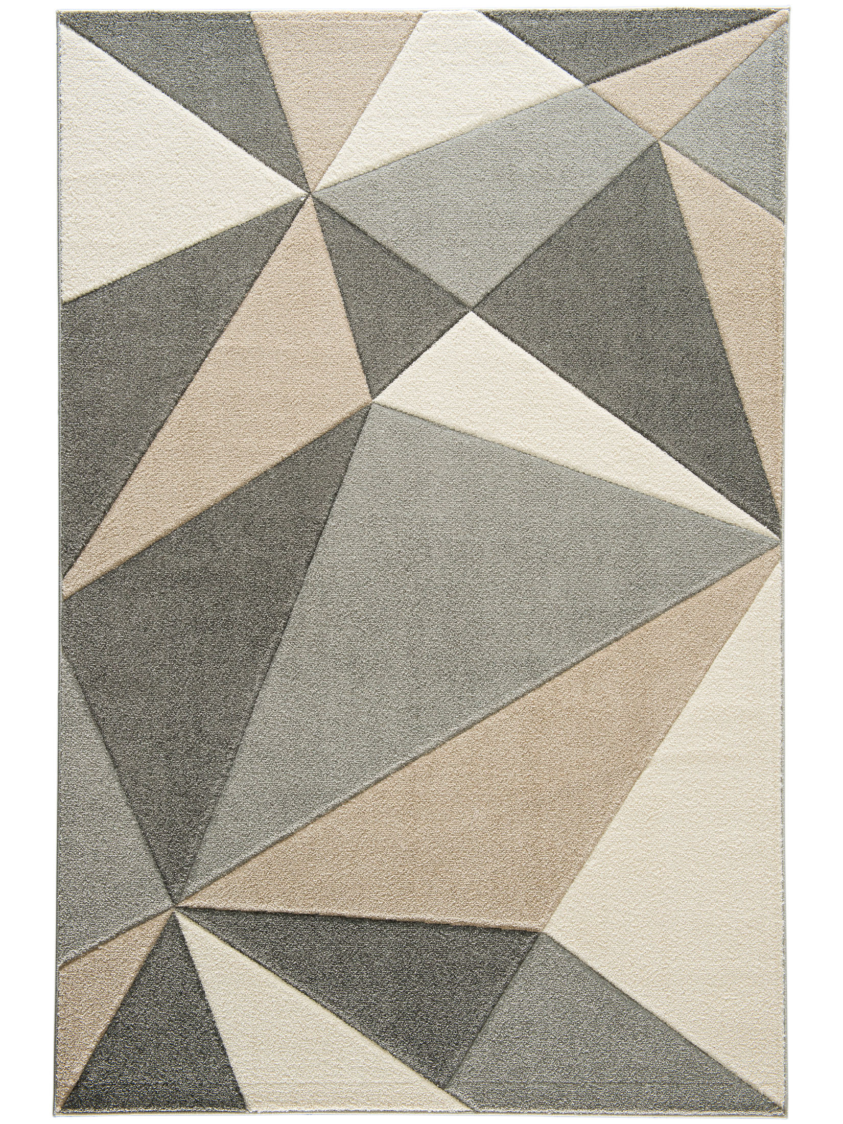 Triogona Moderner Teppich, Grau/Beige